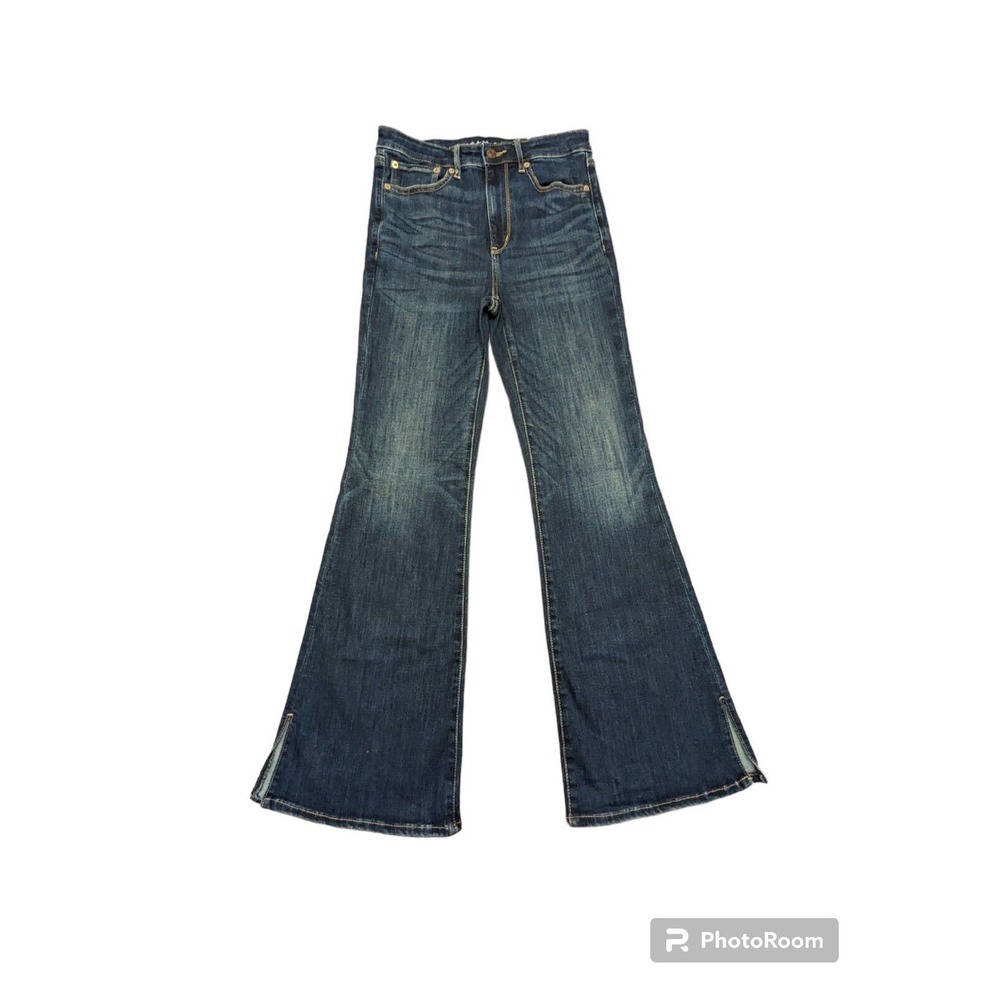 American Eagle Size 6 NWT Super High Rise Flare Jeans Dark Wash Womens 28x30